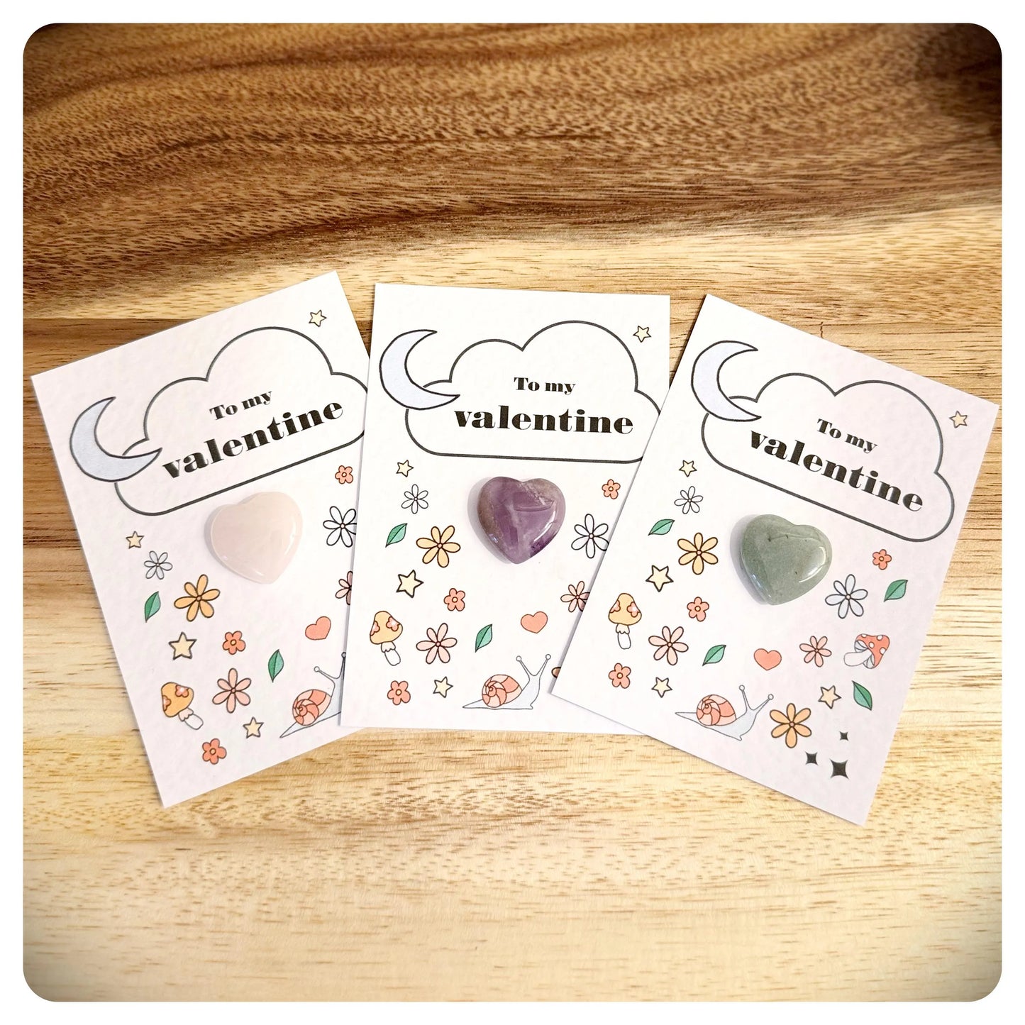 To My Valentine Card with Crystal Heart Unique Handmade Valentine’s Day Love You Valentine Gift Gard