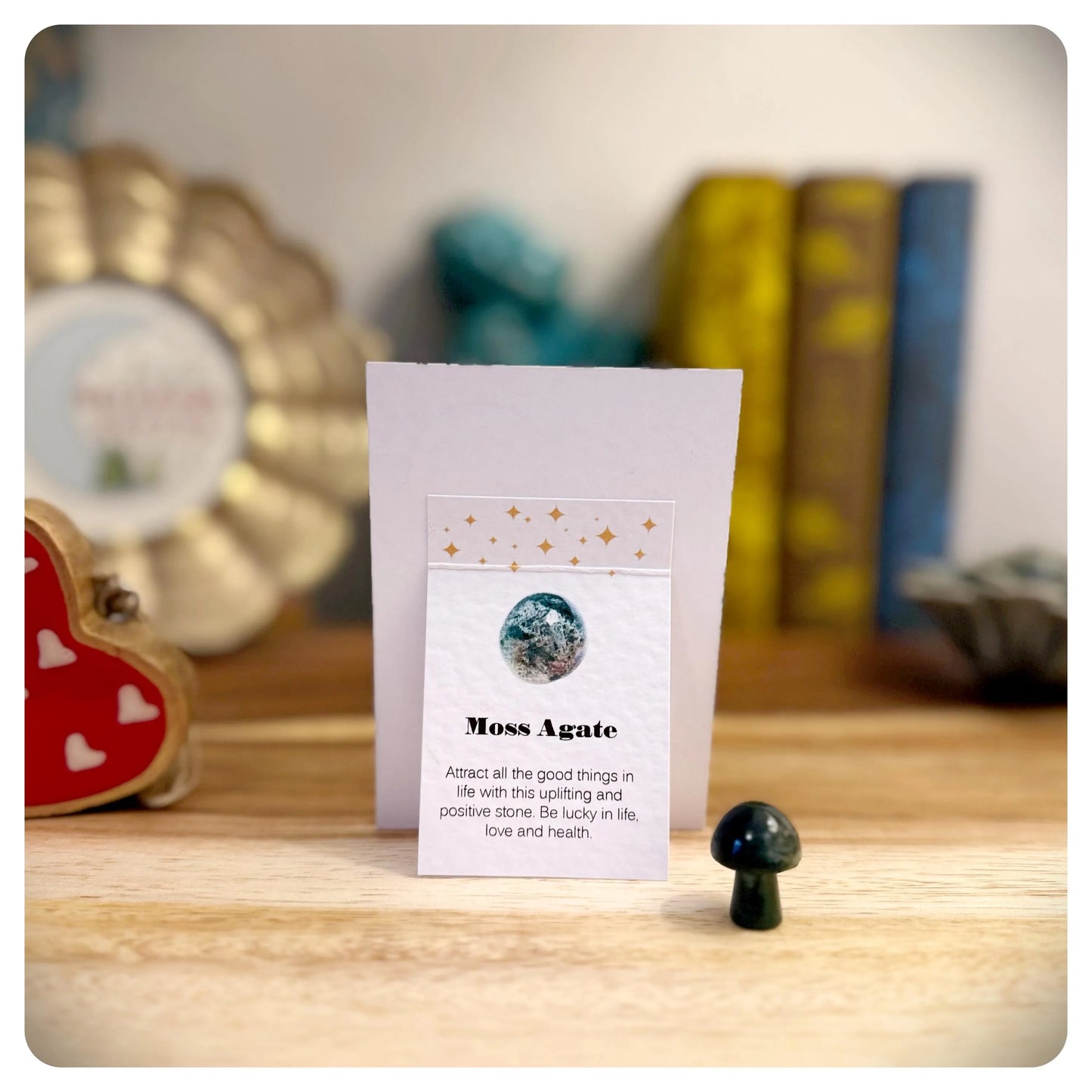 To My Valentine Card with Crystal Mushroom Unique Handmade Valentine’s Day Gift Cute Child Valentine Gift Gard