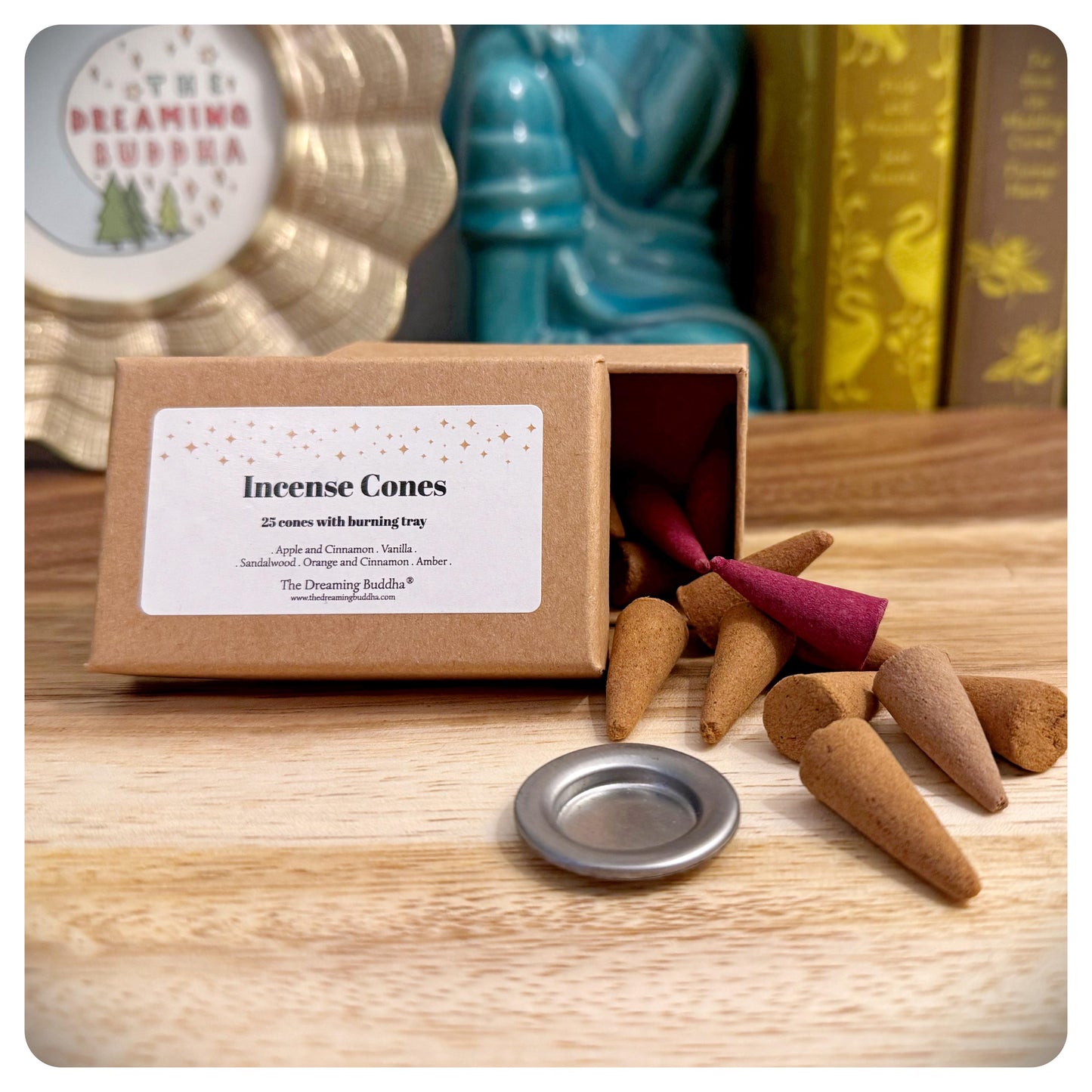 Mixed Incense Cones Gift Set Holistic Home Assorted Scents In Gift Box With Holder Plate