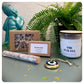 Evil Eye Good Luck Protection Candle With Gold Evil Eye Hanging Decoration For Personalised Christmas New Home Birthday Gift