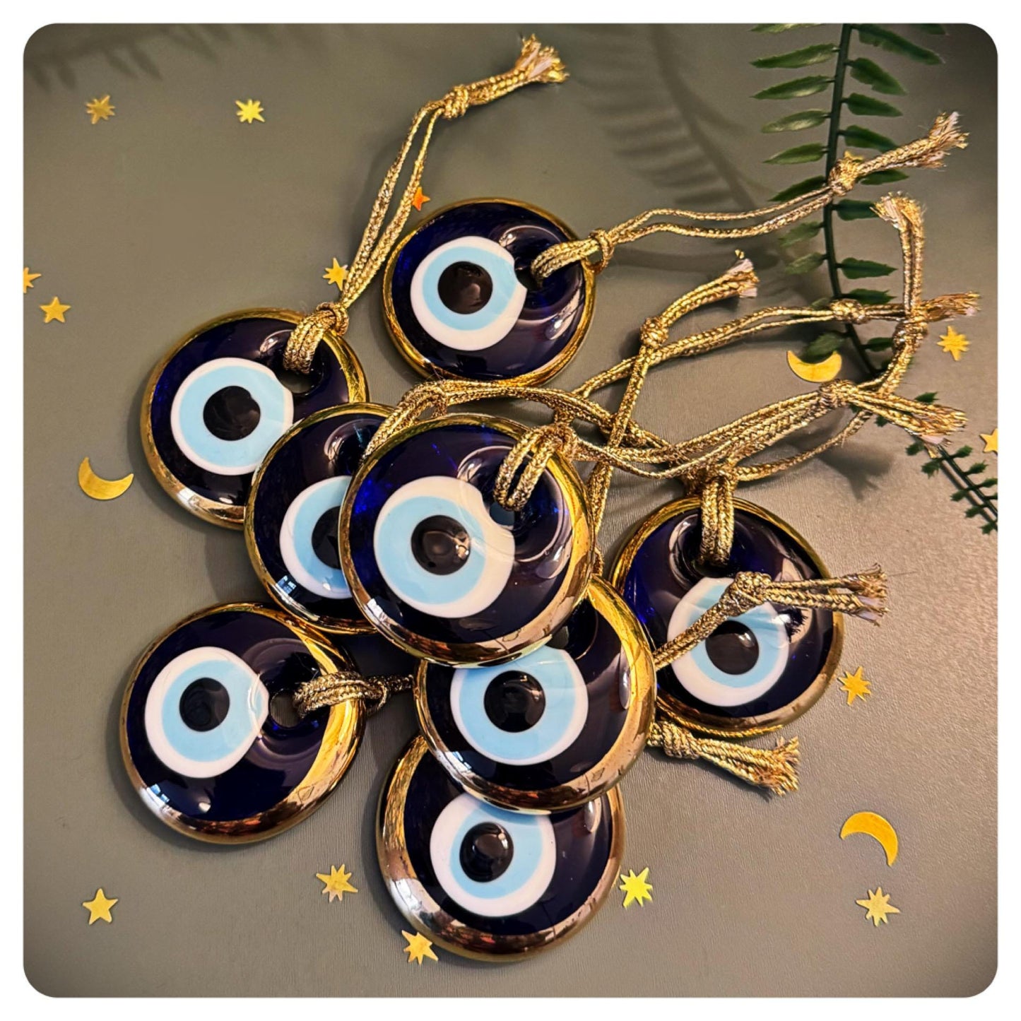 Evil Eye Good Luck Protection Candle With Gold Evil Eye Hanging Decoration For Personalised Christmas New Home Birthday Gift