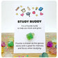 Student Good Luck Charm, Crystal Revision Aid, Exam Focus Gift, Fluorite Gemstone Turtle, Study Buddy Greeting Card