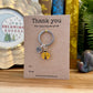 Bulk Pack Of 5 Teacher Gifts | Thank You For Helping Me Grow Ladybird Keyrings | Set Of Five Ladybug Thank You Nursery Pre-School Gifts