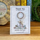 Teacher Thank You Gift – End of Term Gifts for Nursery, TA, Keyworker, Wildflower Seed Paper Card with Keyring – Helping Me Grow Gift
