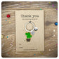 Thank You For Helping Me Grow Teacher Gift, Christmas Thank You Nursery Staff Presents, Personalised Teacher Keyring & Card
