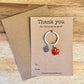 Thank You for Helping Me Grow Keyring – Ladybird Charm Teacher Gift TA Present Personalised Teacher Keychain  End of Term Gift