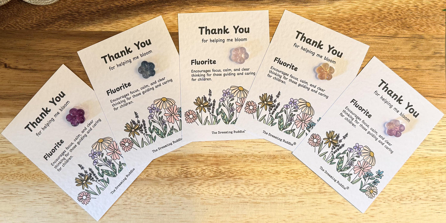 Nursery Staff Thank You Card, Crystal Keepsake Card For Teachers And Carers, Thank You For Helping Me Grow