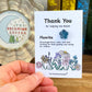 Nursery Staff Thank You Card, Crystal Keepsake Card For Teachers And Carers, Thank You For Helping Me Grow