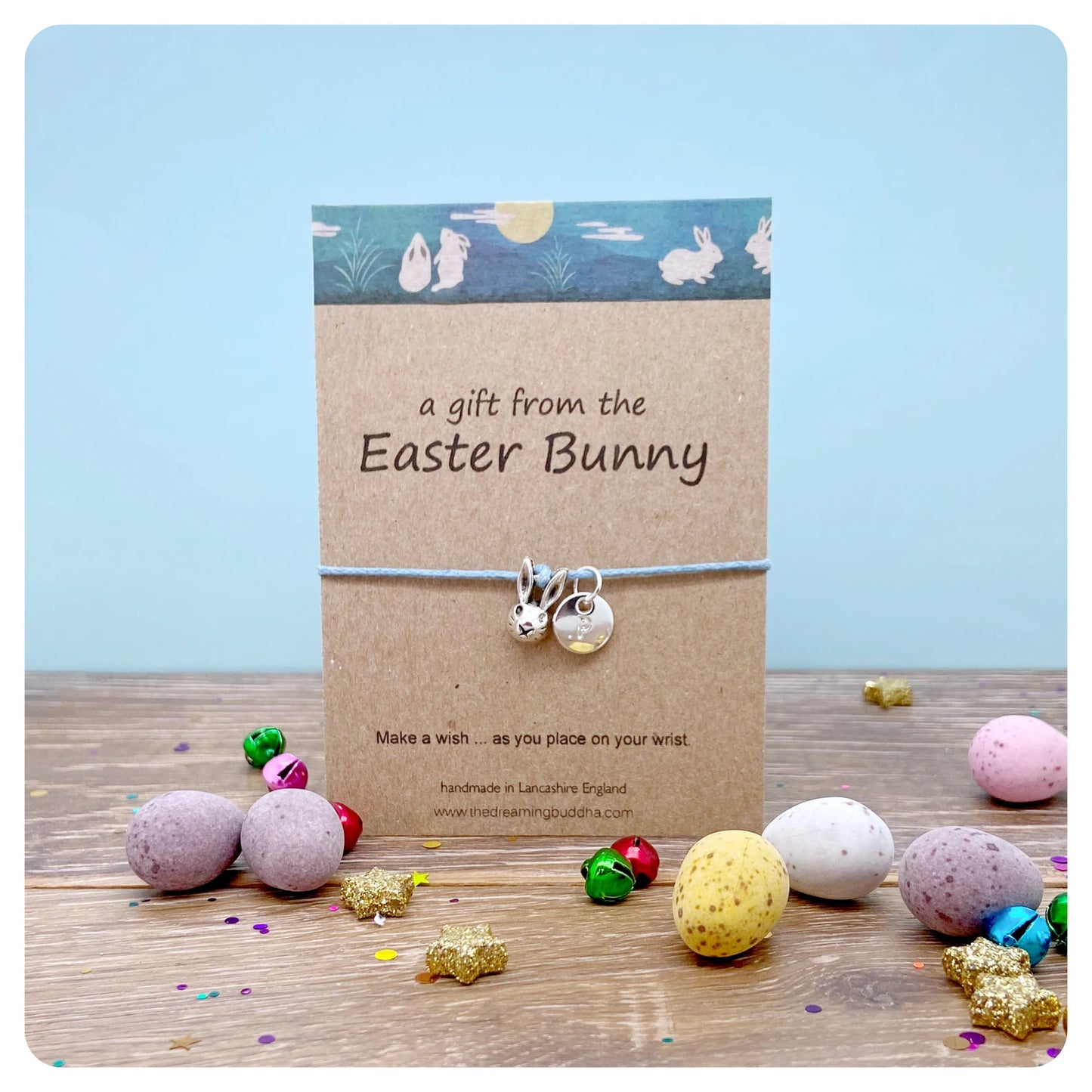 Easter Bunny Wish Bracelet Gift, Easter Egg Hunt Prize, Bunny Wishlet, Rabbit Friendship Bracelet, Easter Jewellery Child