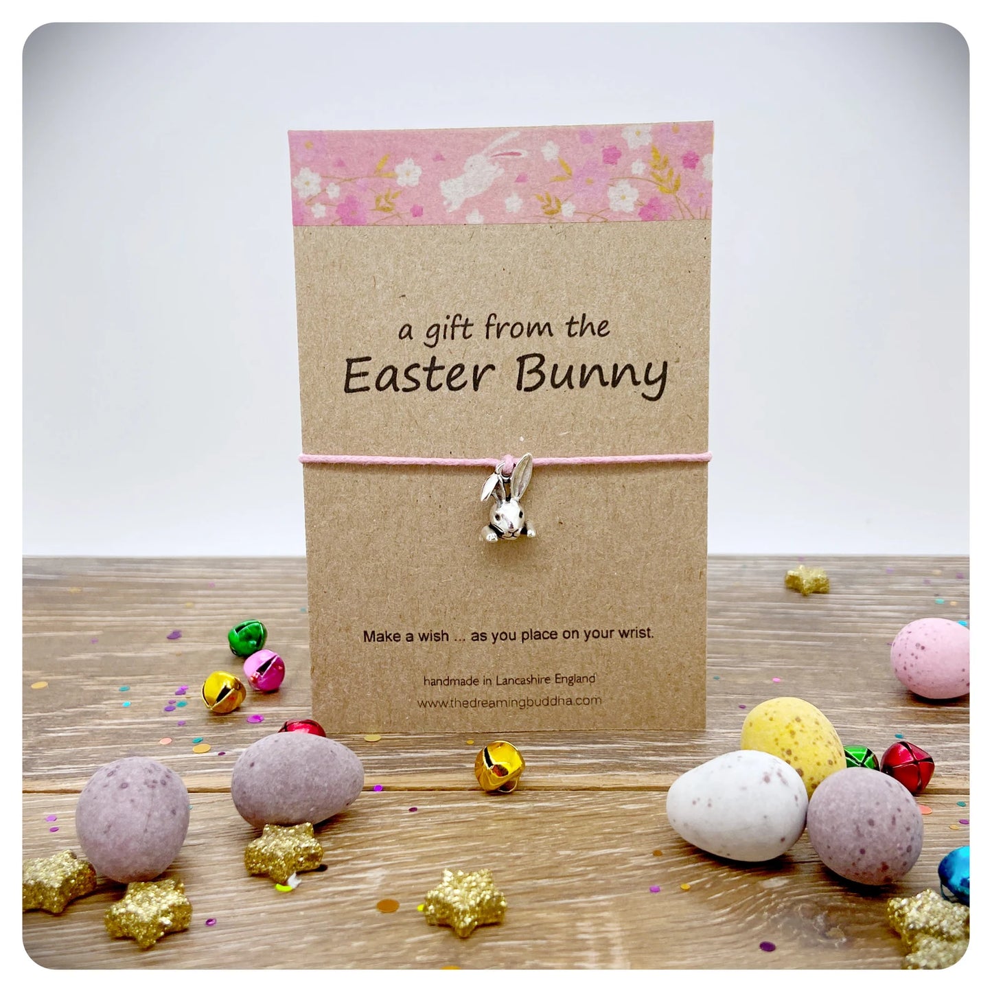 Easter Bunny Wish Bracelet Gift, Easter Egg Hunt Prize, Bunny Wishlet, Rabbit Friendship Bracelet, Easter Jewellery Child