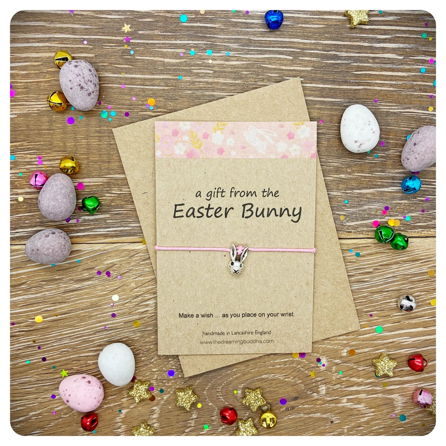 Easter Bunny Wish Bracelet Gift, Easter Egg Hunt Prize, Bunny Wishlet, Rabbit Friendship Bracelet, Easter Jewellery Child
