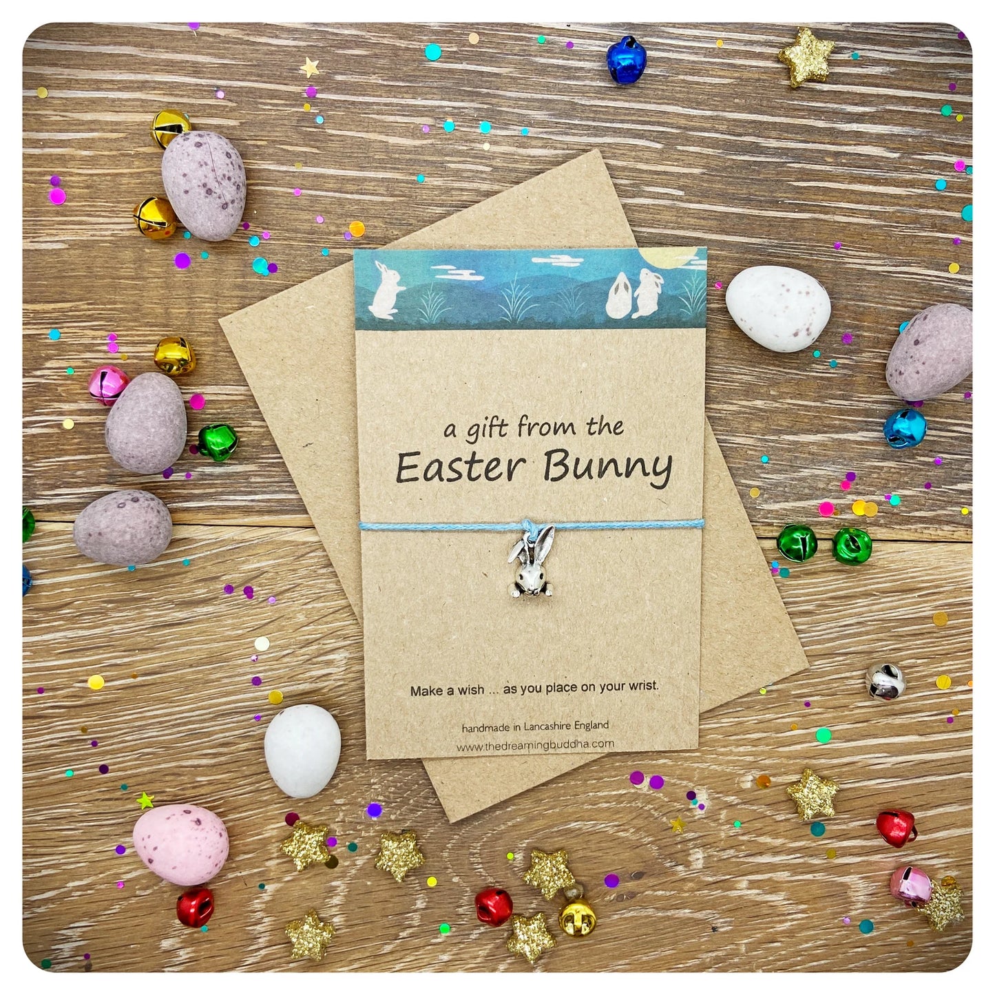 Easter Bunny Wish Bracelet Gift, Easter Egg Hunt Prize, Bunny Wishlet, Rabbit Friendship Bracelet, Easter Jewellery Child