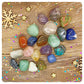 Tumblestone Advent Calendar, 12 Day Tumbled Stone Xmas Gift, Childrens Christmas Crystal Collection, Gemstone Gift Girl Boy, Beginner Set