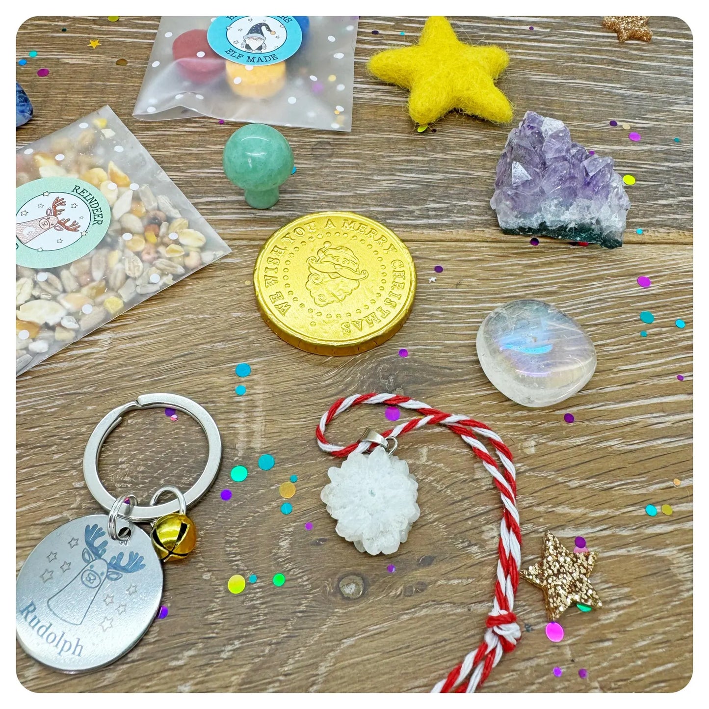 Kids Crystal & Gifts For Christmas Eve Box Fillers, Fun 12 Day Of Christmas Gift, Christmas Eve Stocking Filler Gifts From Santa