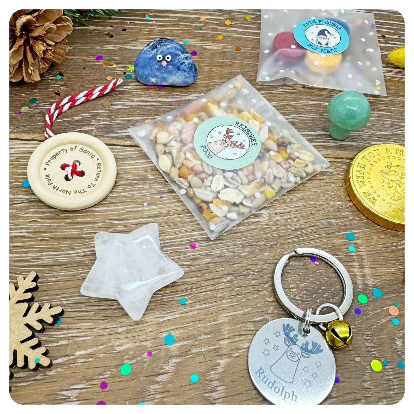 Kids Crystal & Gifts For Christmas Eve Box Fillers, Fun 12 Day Of Christmas Gift, Christmas Eve Stocking Filler Gifts From Santa