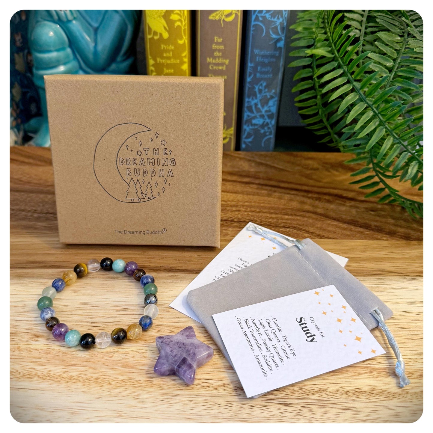 Study Crystal Bracelet, Exam Prep Bracelet, Concentration Bracelet, Study & Focus Jewellery, Student Study Aid, Studying Gift For Him Her