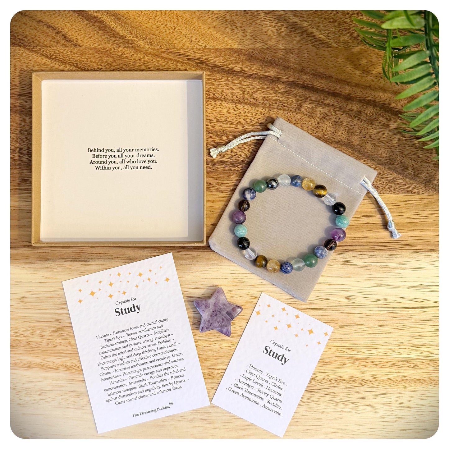 Study Crystal Bracelet, Exam Prep Bracelet, Concentration Bracelet, Study & Focus Jewellery, Student Study Aid, Studying Gift For Him Her