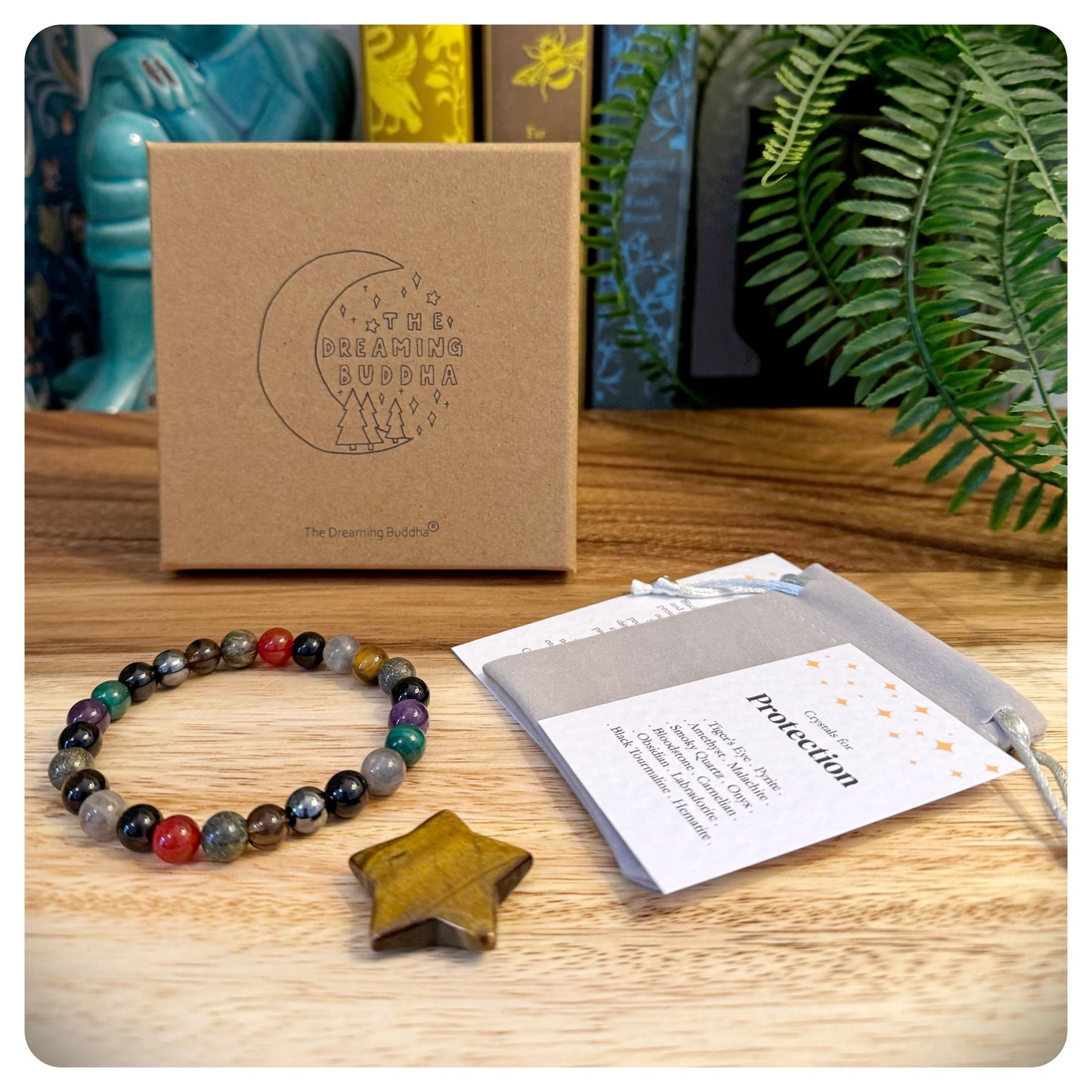 Men's Protection Bracelet, Negative Energy Protective Shield, Mental Health Crystals, Empath Protection, Emotional Wellbeing Gift For Him