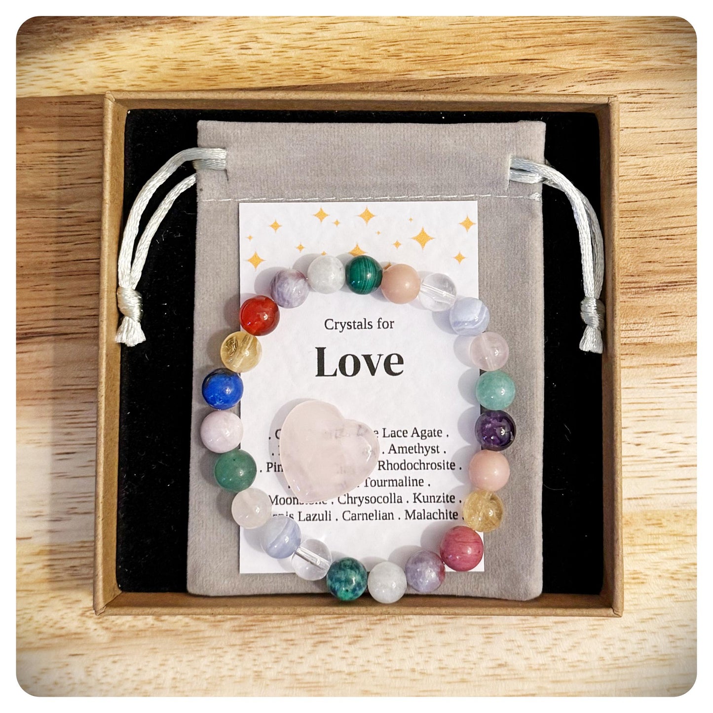 Couples LOVE Crystal Bracelets with Gift Box, Matching Beaded Bracelets For Him Her, Anniversary Valentines Wedding Gifts