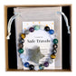 Women’s Safe Travels Crystal Bracelet, Gap Year Jewellery, Travel Essentials Gift Her, Backpacking Goodbye, Daughter Travelling Miss You