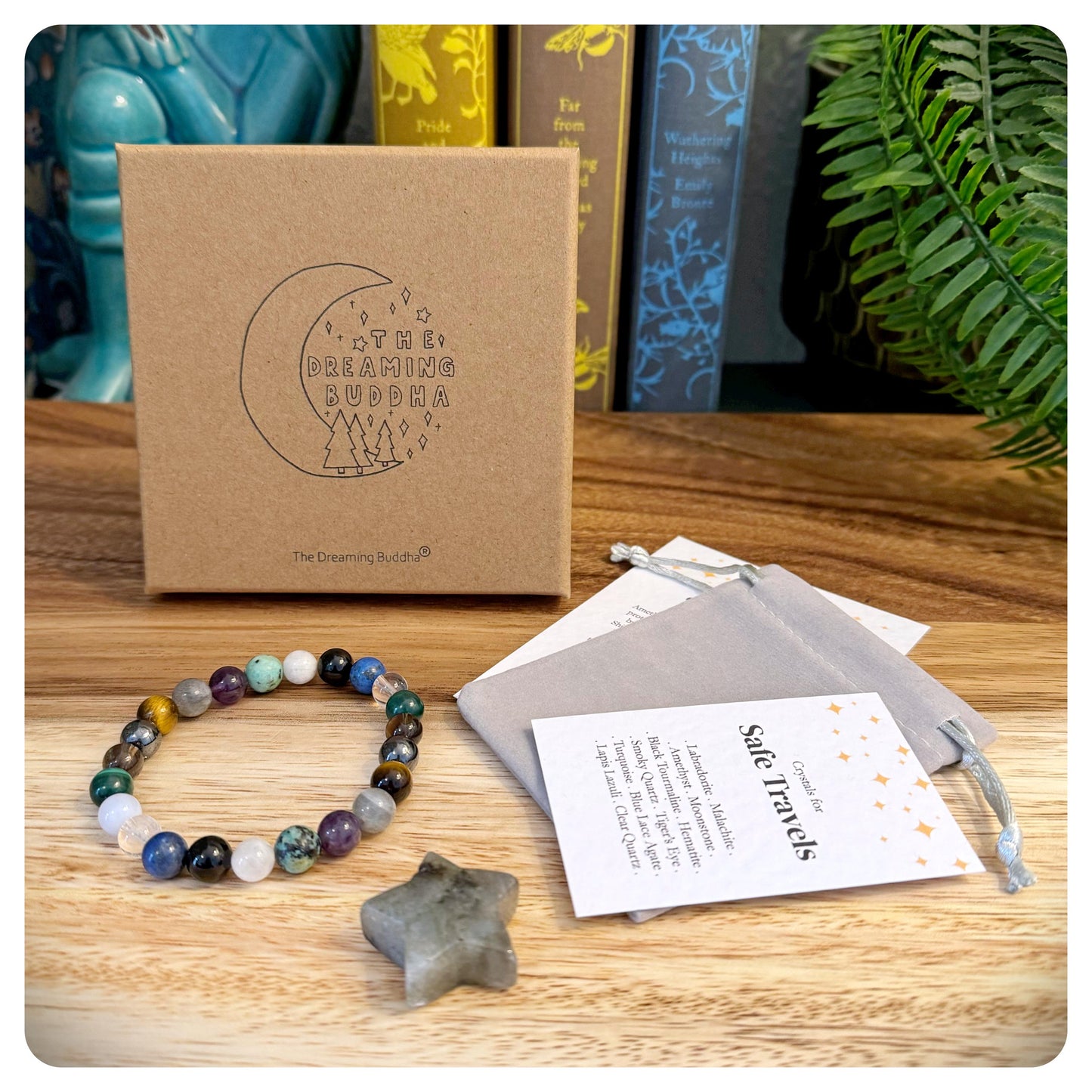 Women’s Safe Travels Crystal Bracelet, Gap Year Jewellery, Travel Essentials Gift Her, Backpacking Goodbye, Daughter Travelling Miss You