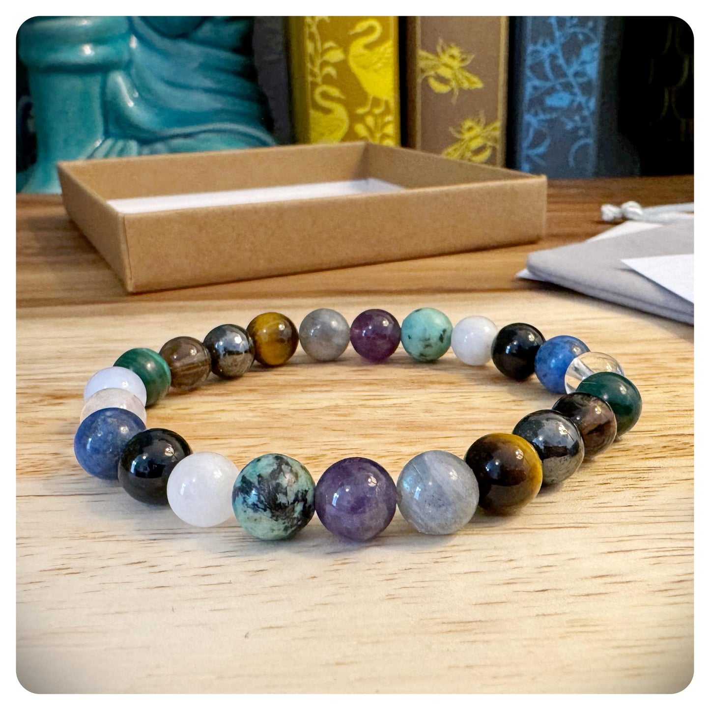 Women’s Safe Travels Crystal Bracelet, Gap Year Jewellery, Travel Essentials Gift Her, Backpacking Goodbye, Daughter Travelling Miss You