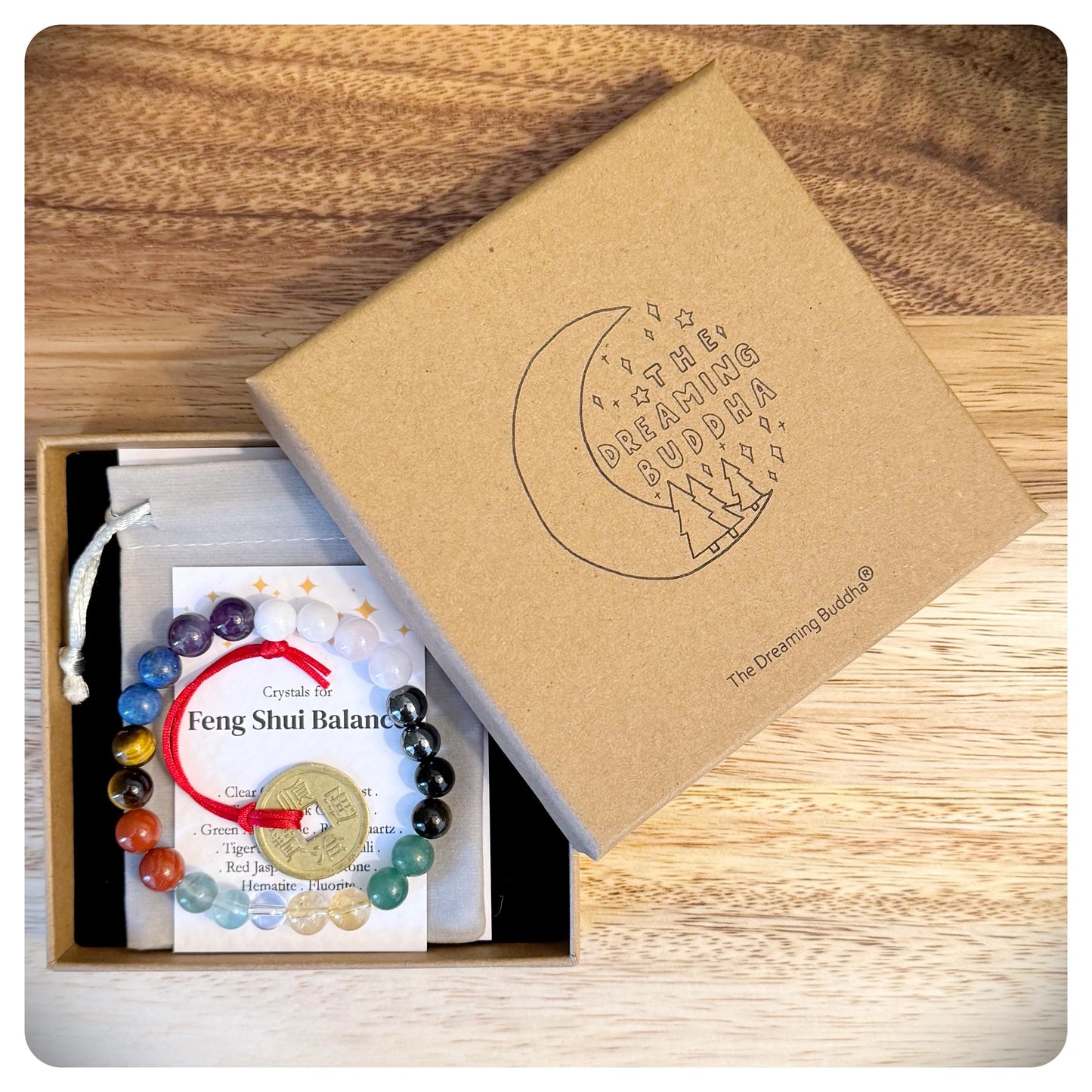 Crystal Feng Shui Bracelet, Well Being Protection Gift, Harmonizing Jewellery, Good Luck Gift For Him Her, Positive Energy Bracelet