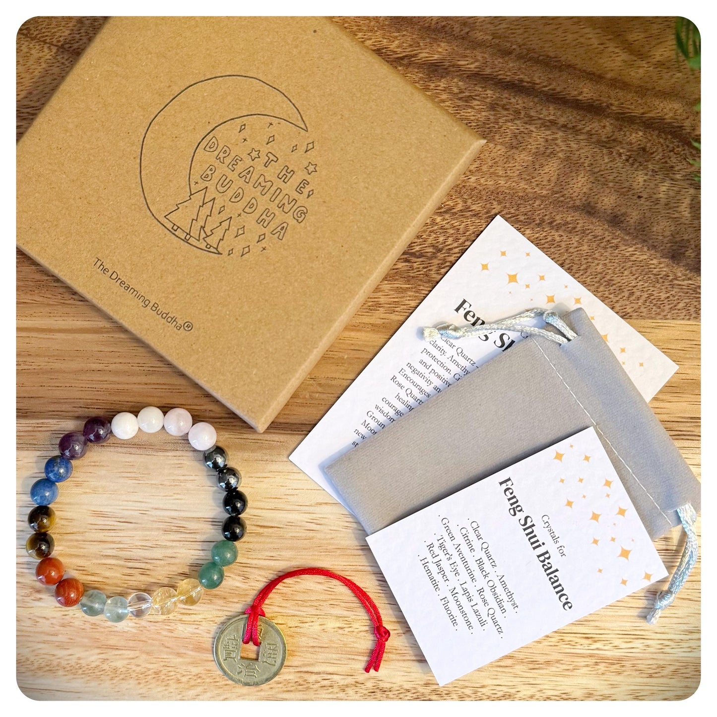 Crystal Feng Shui Bracelet, Well Being Protection Gift, Harmonizing Jewellery, Good Luck Gift For Him Her, Positive Energy Bracelet