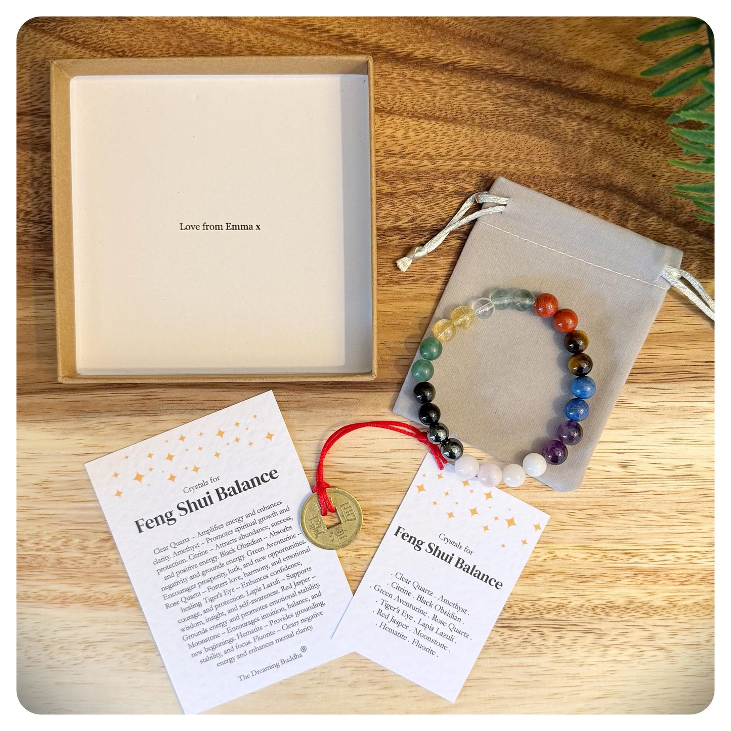 Crystal Feng Shui Bracelet, Well Being Protection Gift, Harmonizing Jewellery, Good Luck Gift For Him Her, Positive Energy Bracelet