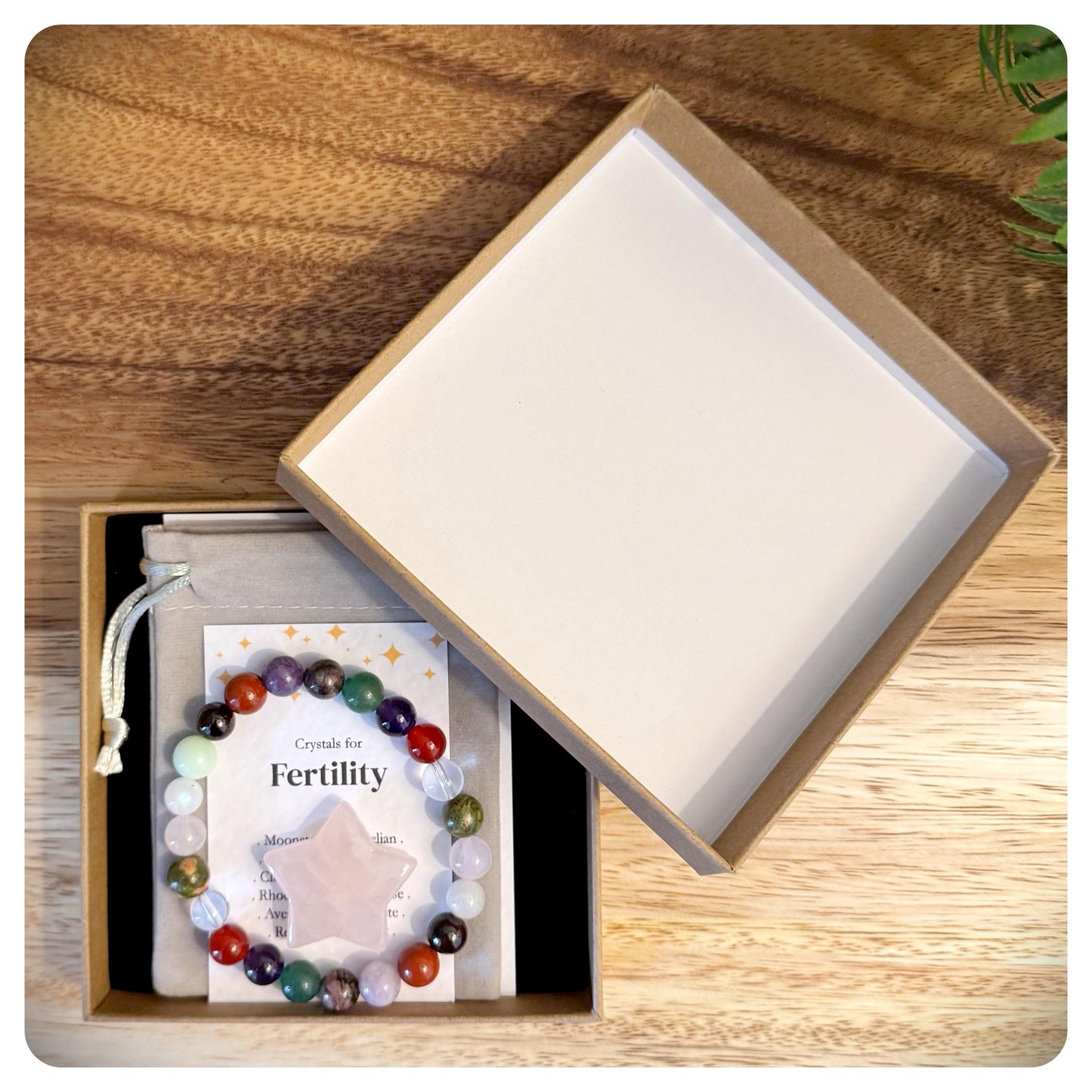 Women's Crystal Fertility Bracelet, IVF Journey Gift, Gemstone Fertility Support, Trying For A Baby Gift, Pregnancy Jewellery