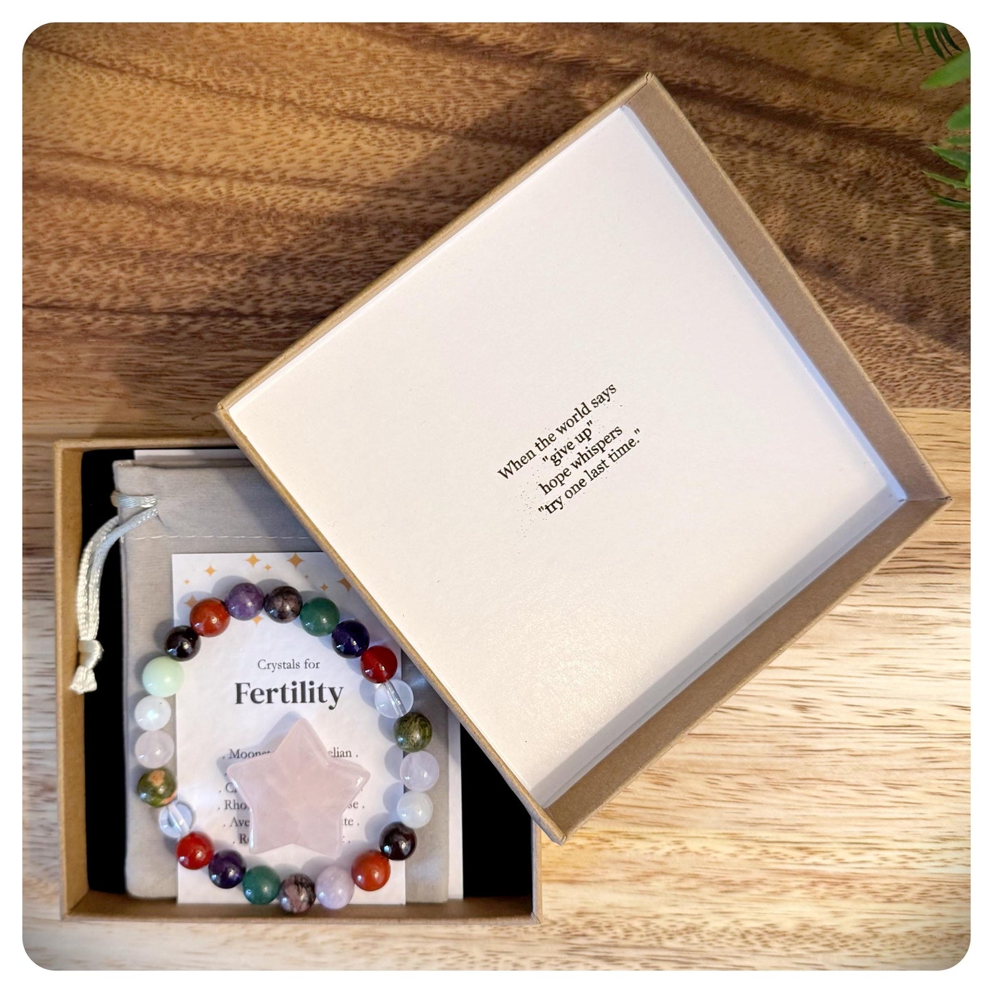 Women's Crystal Fertility Bracelet, IVF Journey Gift, Gemstone Fertility Support, Trying For A Baby Gift, Pregnancy Jewellery