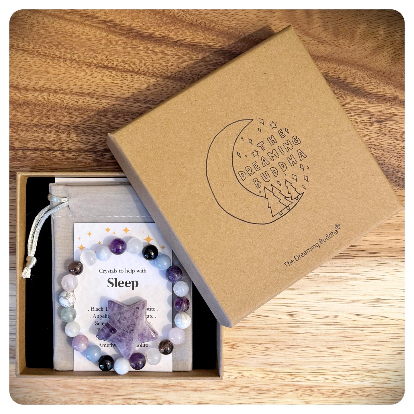 Sleep Bracelet, Stress Anxiety Support, Relaxation Bracelet, Better Sleep, Gemstone Sleep Gift, Menopause Gift