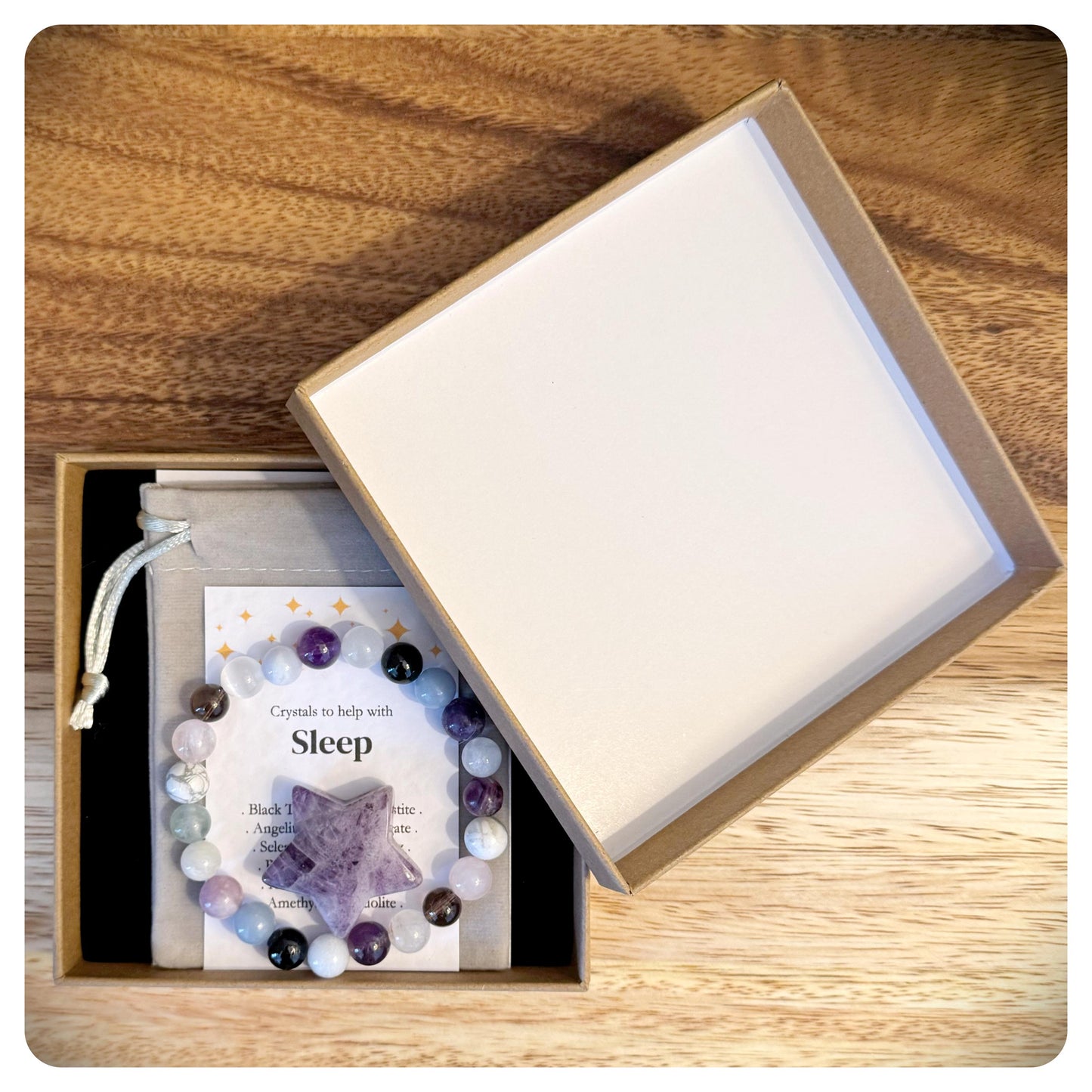 Sleep Bracelet, Stress Anxiety Support, Relaxation Bracelet, Better Sleep, Gemstone Sleep Gift, Menopause Gift