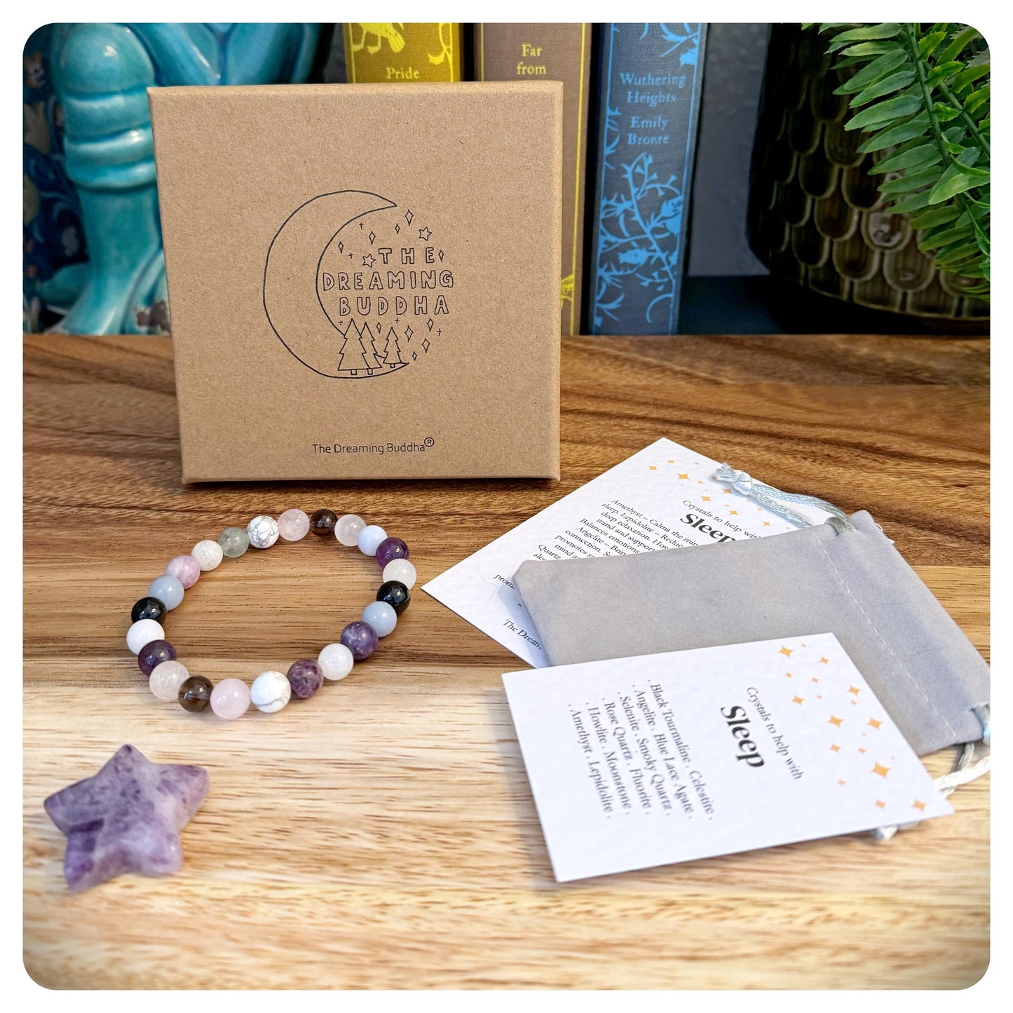 Sleep Bracelet, Stress Anxiety Support, Relaxation Bracelet, Better Sleep, Gemstone Sleep Gift, Menopause Gift