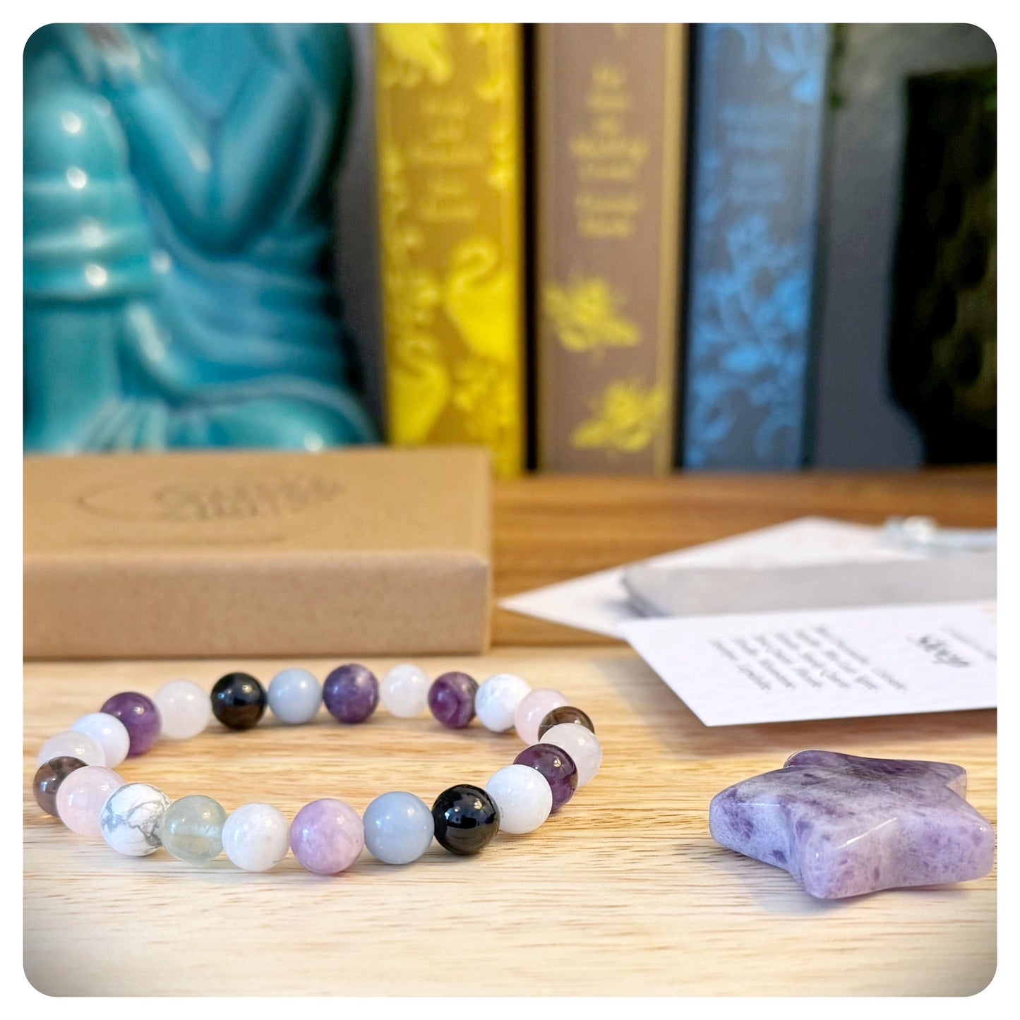 Sleep Bracelet, Stress Anxiety Support, Relaxation Bracelet, Better Sleep, Gemstone Sleep Gift, Menopause Gift