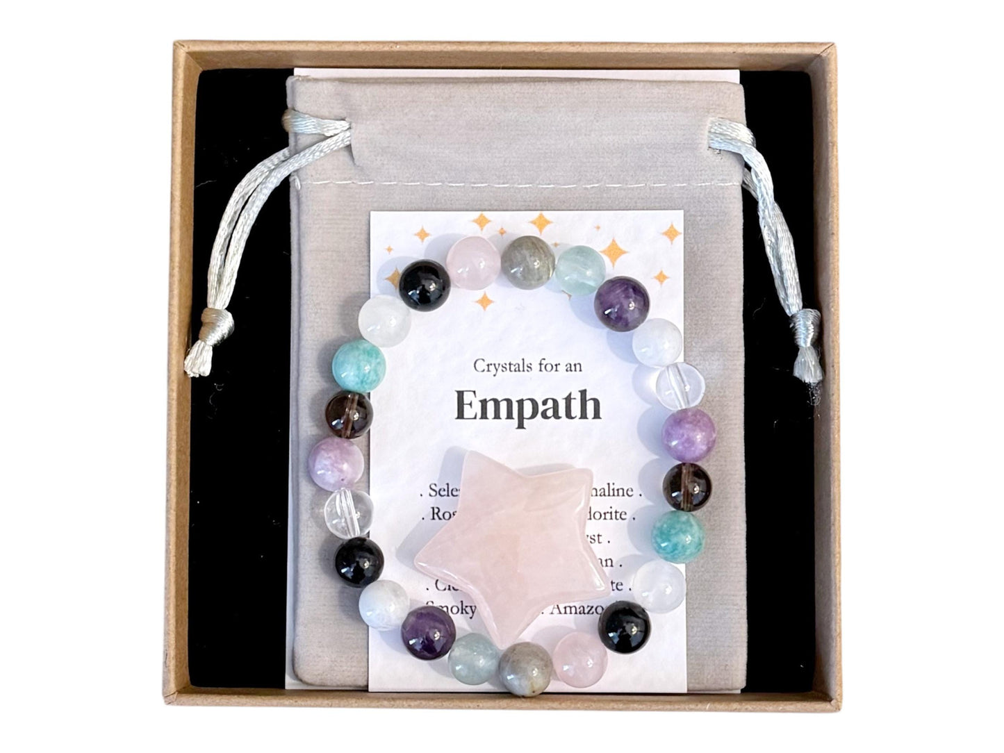 Empath Shield Crystal Bracelet, Psychic Protection Bracelet, Healing Energy Jewellery, Negative Energy Protection, Emotional Vampire Shield