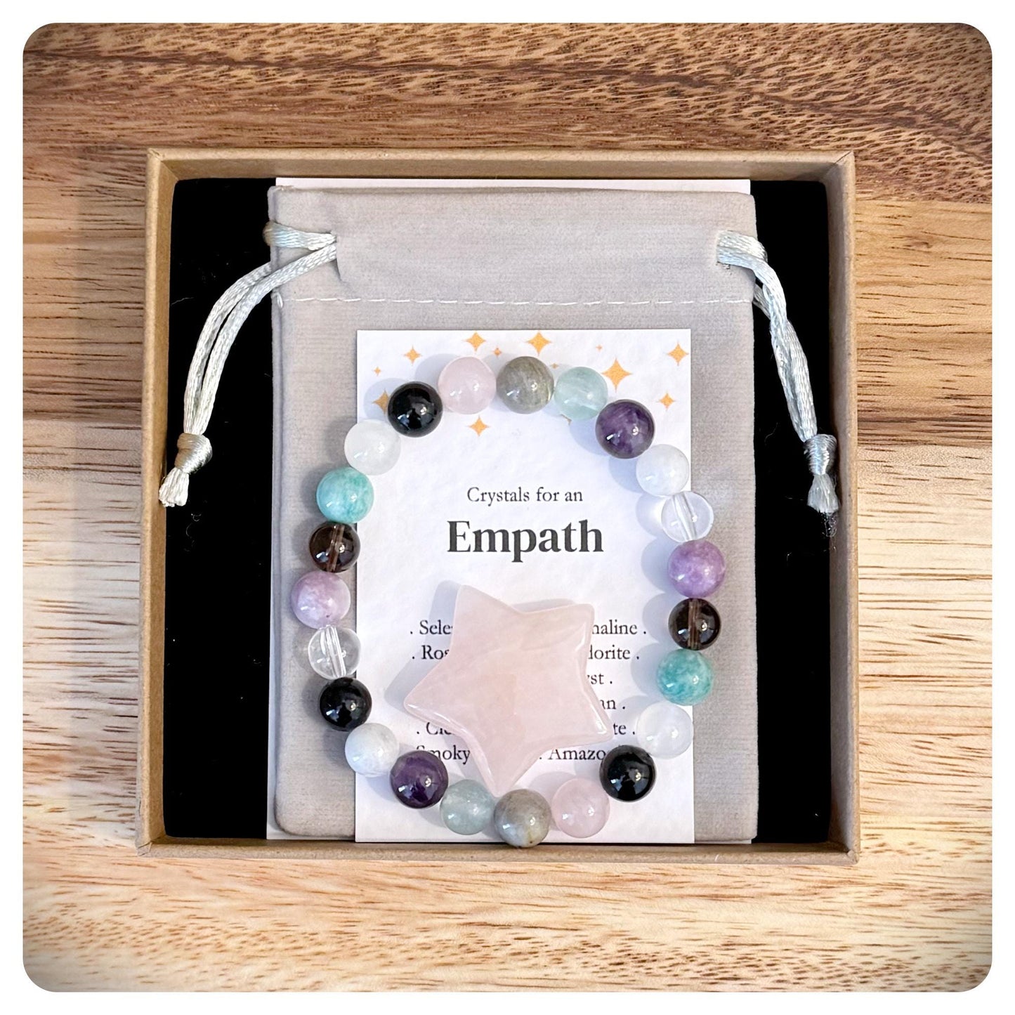 Empath Shield Crystal Bracelet, Psychic Protection Bracelet, Healing Energy Jewellery, Negative Energy Protection, Emotional Vampire Shield