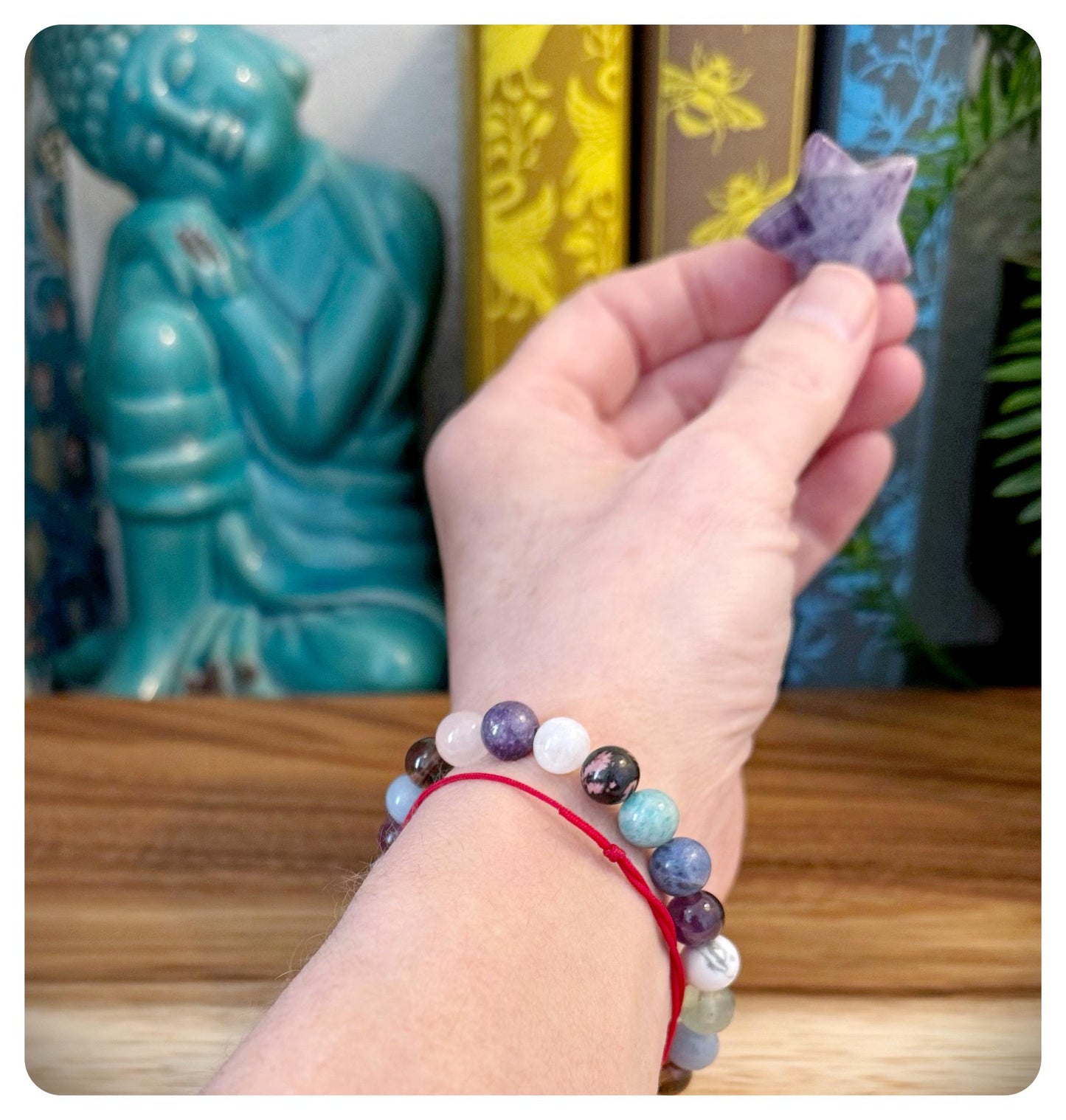 Woman's Anxiety Bracelet, Calming Crystal Bracelet, Stress Relief Jewellery, Gemstone Gift, Relaxation Bracelet, Mindfulness For Her