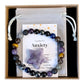 Men's Crystal Anxiety Bracelet, Gemstone Bracelet, Stress Relief Jewellery, Wellness Gift For Him, Mental Health Bracelet