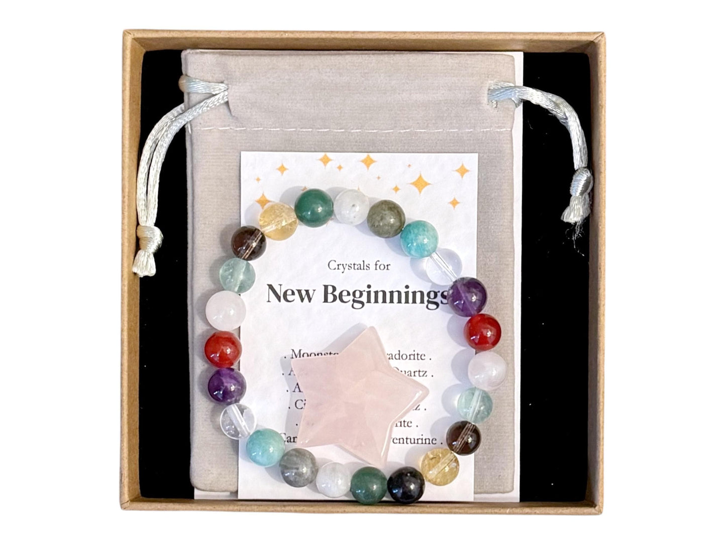 New Beginnings Crystal Bracelet, Fresh Start Gift For Woman, Supportive Motivational Gift, Break Up Gift For Her, New Job School Home Gift