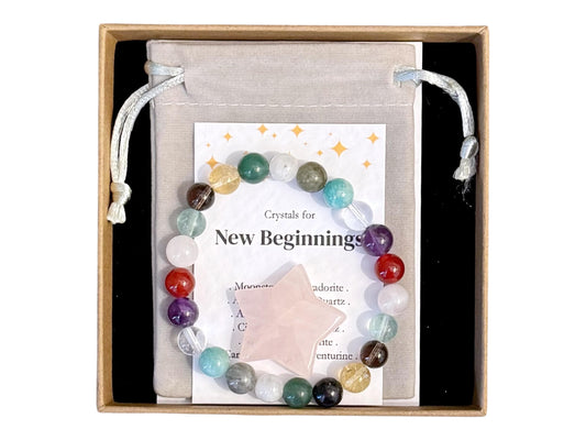 New Beginnings Crystal Bracelet, Fresh Start Gift For Woman, Supportive Motivational Gift, Break Up Gift For Her, New Job School Home Gift