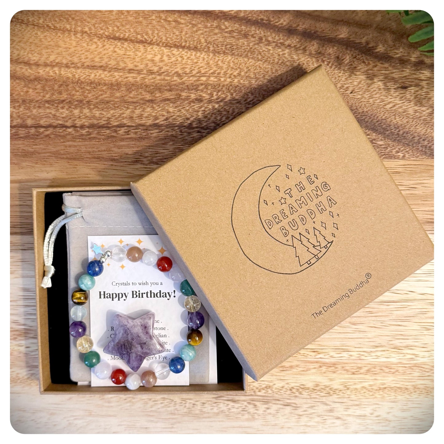 Personalised Happy Birthday Gift, Crystal Birthday Ideas For Her, Celebration Jewellery, Gemstone Birthday Bracelet, Letterbox Birthday Gift