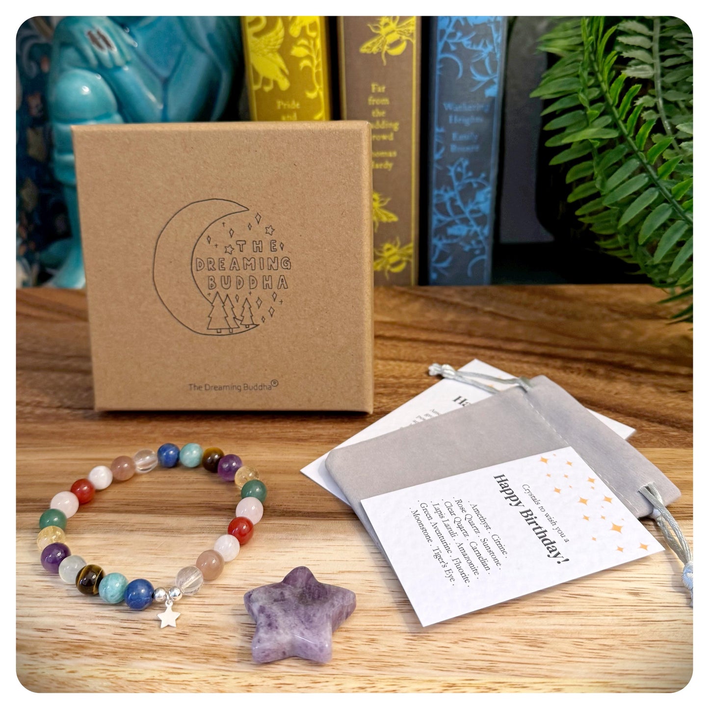 Personalised Happy Birthday Gift, Crystal Birthday Ideas For Her, Celebration Jewellery, Gemstone Birthday Bracelet, Letterbox Birthday Gift