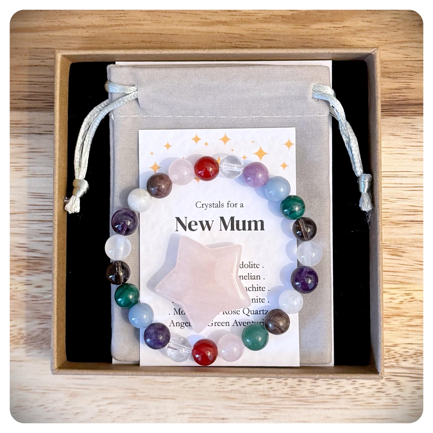 New Mum Crystal Bracelet, Baby Shower Gift, First Mother's Day Gift, Daughter In Law New Baby Gift, Postpartum Support Bracelet