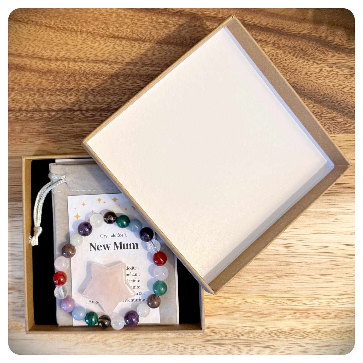 New Mum Crystal Bracelet, Baby Shower Gift, First Mother's Day Gift, Daughter In Law New Baby Gift, Postpartum Support Bracelet