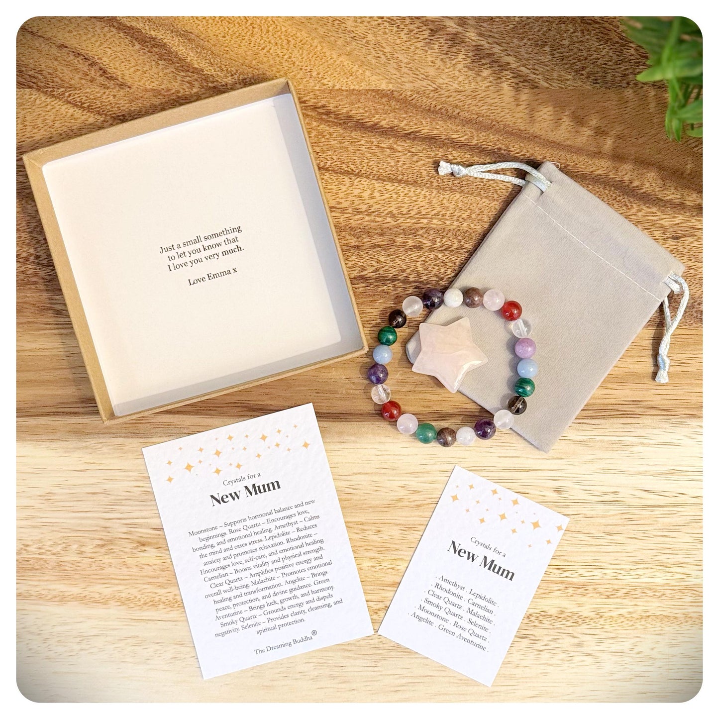 New Mum Crystal Bracelet, Baby Shower Gift, First Mother's Day Gift, Daughter In Law New Baby Gift, Postpartum Support Bracelet