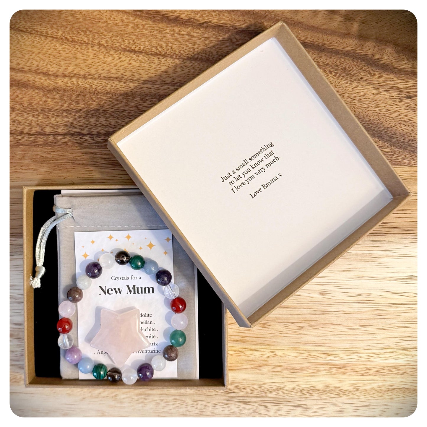 New Mum Crystal Bracelet, Baby Shower Gift, First Mother's Day Gift, Daughter In Law New Baby Gift, Postpartum Support Bracelet