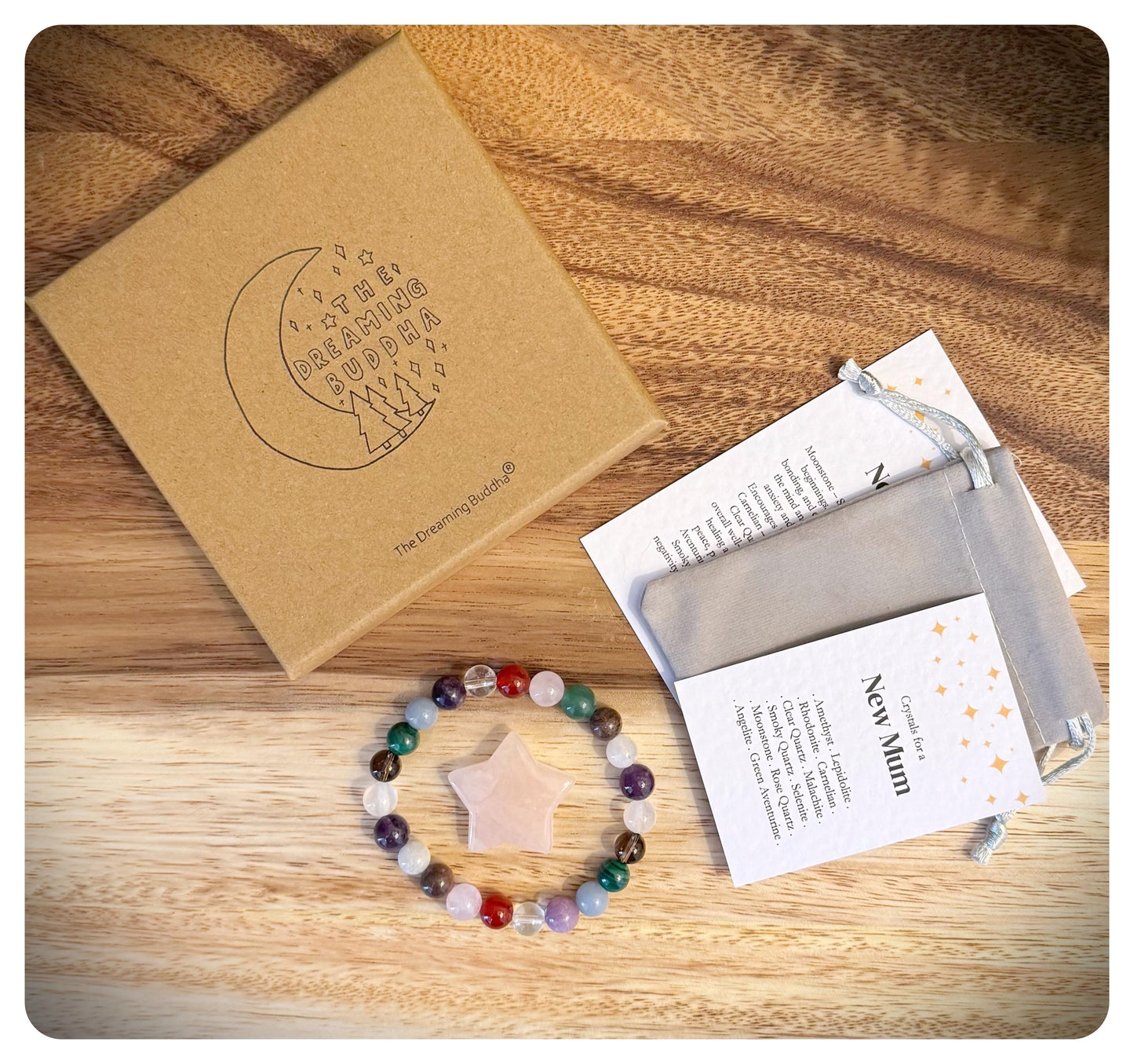 New Mum Crystal Bracelet, Baby Shower Gift, First Mother's Day Gift, Daughter In Law New Baby Gift, Postpartum Support Bracelet