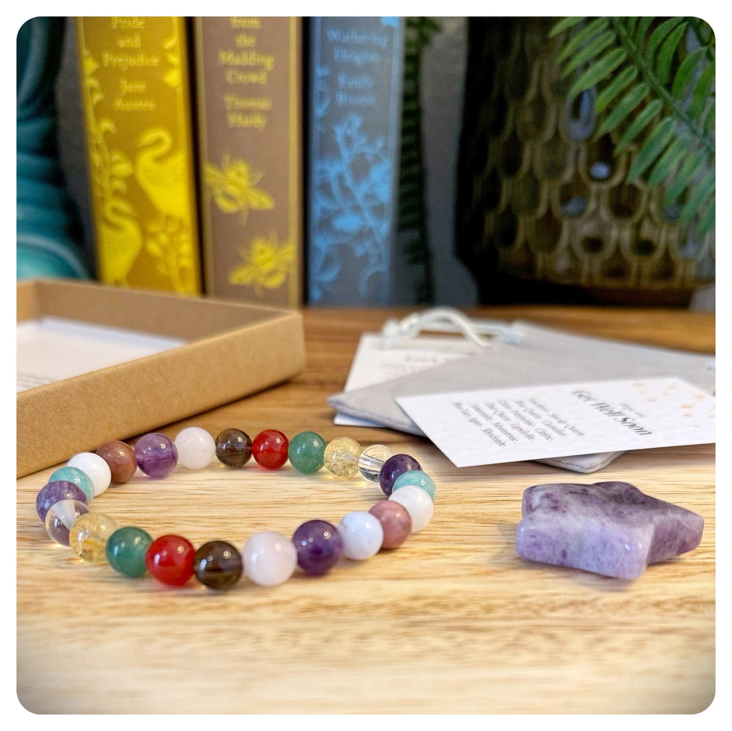 Get Well Soon Gift, Healing Crystal Bracelet, Sick Friend Gift, Chemo Care Package, Thoughtful Illness Gift, Thinking Of You Present