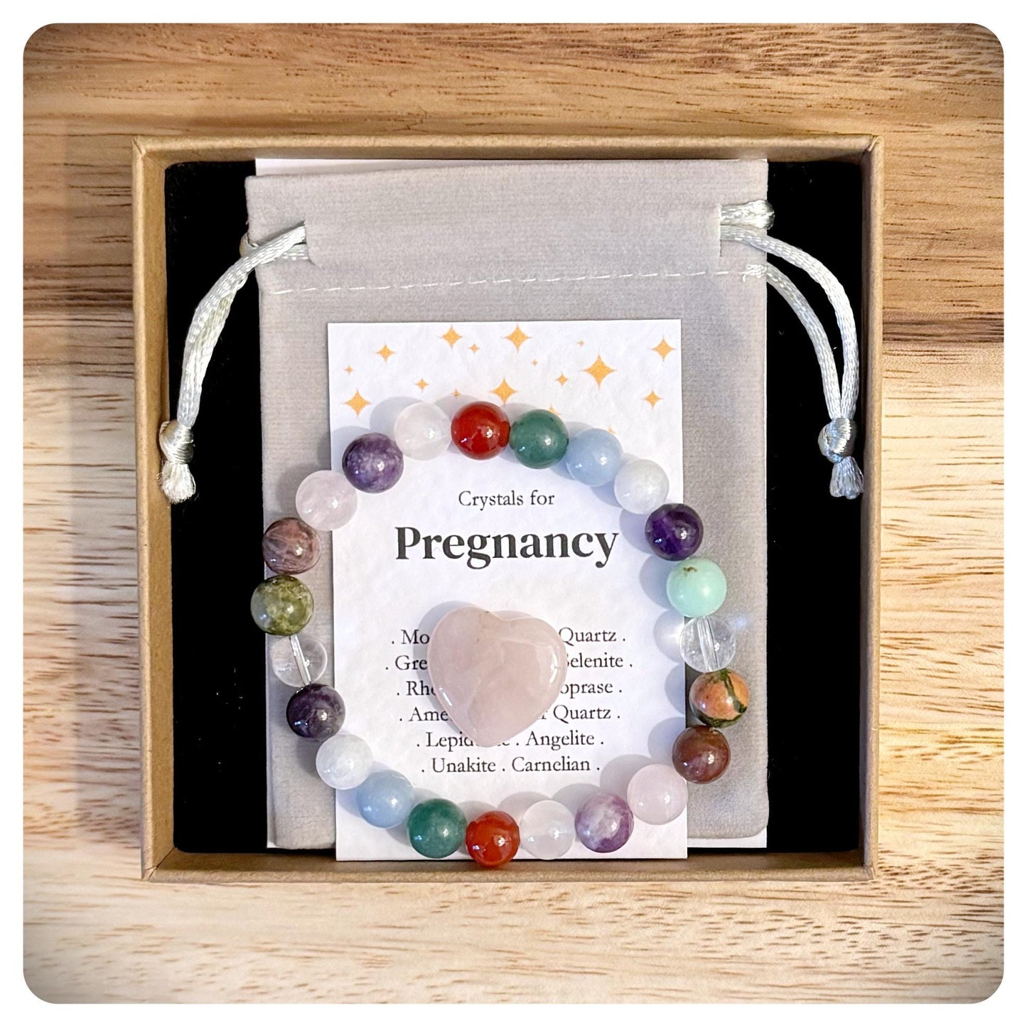 Crystal Pregnancy Bracelet, Mum To Be Bracelet, Maternity Leave Gift, Expecting Mum Bracelet, Yoga Pregnancy Jewellery, Safe Pregnancy Gift